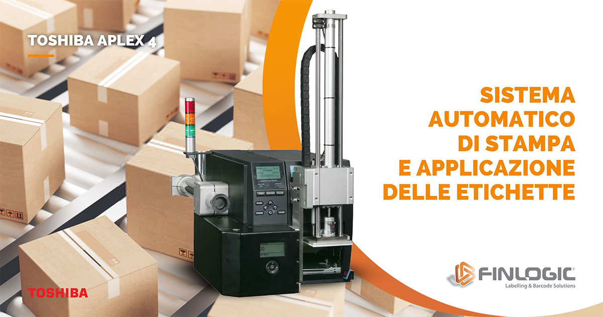 Finlogic presenta il nuovo applicatore di etichette Toshiba APLEX4 Finlogic presenta il nuovo applicatore di etichette Toshiba APLEX4
