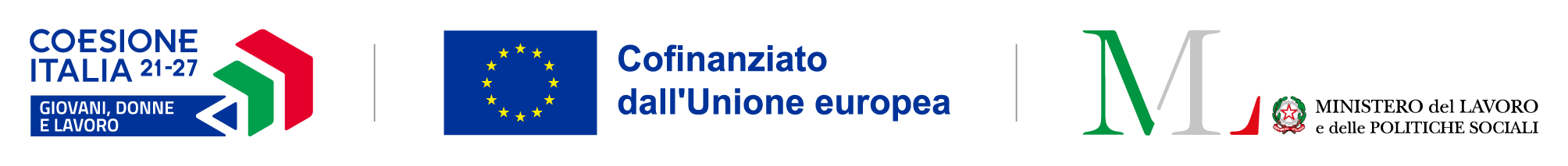Cofinanziato dall'Unione europea - Coesione Italia 21-27 - Ministero del Lavoro e delle Politiche Sociali